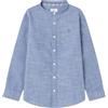 SPRINGFIELD Camisa Ml Liso Cotton Slub MAO Camicia, Blu Marittimo, 12 Anni Boy´s