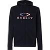 Oakley Bark Full Zip Hoodie 2.0 Felpa, Nero/Bandiera Americana, XXL Uomo