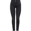 ONLY Onlblush Mid Ank Raw Jeans Rea1099 Noos Skinny, Nero (Black Denim), W32/L30 (Taglia Produttore: X-Large) Donna