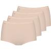 Sloggi Basic+ Maxi 4p, Slip Donna, Beige (Skin), 46