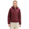 TOM TAILOR Denim Cappotto trapuntato leggero da donna con cappuccio, 35736 - Deep Wine Red, S