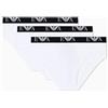 Emporio Armani Man's Bold Monogram - Confezione da 3 Slip da Uomo, Colore Bianco, XXL, Bianco/Bianco/Bianco, XXL