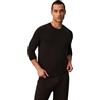 Calvin Klein Uomo Maglietta Maniche Lunghe Modal Henley con Chiusura a Bottoni, Nero (Black), L