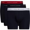 Tommy Hilfiger Uomo Pantaloncini Boxer Confezione da 3 in Cotone, Multicolore (Primary Red/White/Desert Sky), S