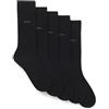 BOSS 5p Rs Uni Color CC Calzini da Uomo, Nero1, 39-42 (Pacco da 5)