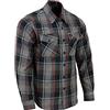 Milwaukee Leather MNG11658 - Camicia da Uomo in Flanella di Cotone a Maniche Lunghe, Colore: Nero e Grigio, Multi, XL