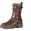 Amazon Essentials Donna Stivali Biker a Metà Polpaccio con Gambale Corto