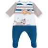 Chicco Tutina Con Apertura Patello, In Ciniglia, Pigiama Bimbo 0-24, Multicolore 1M, 0 mesi