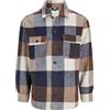 Jack & Jones Giacca da Uomo Jjebradley Ollie Overshirt LS Noos Pls, Blazer Blu Marine, 5XL