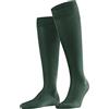 FALKE Tiago M Kh sostenibili cotone filo di Scozia al ginocchio tinta unita 1 paio, Calzini lunghi Uomo, Verde Hunter Green 7441, 43-44