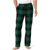 Amazon Essentials Pantaloni da Pigiama da Uomo in Flanella (Disponibili nelle Taglie Big & Tall), a Quadri Nero Verde Bufalo, XXL