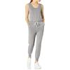 Amazon Essentials Tuta da Donna in Spugna Studio (Disponibile in Taglie Forti), Grigio Chiaro, XL