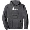 Peanuts - Snoopy sulla Cuccia per Cani Felpa con Cappuccio, Unisex per Adulti, Grigio Scuro, L