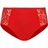 Teyli Slip A Vita Alta da Donna in Morbido Cotone Traspirante. Elegante E Confortevole, di Alta qualità, Perfetto per Ogni Look E Occasione, con Inserti in Pizzo sui Lati. Rosso 5XL