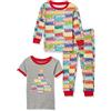 Amazon Essentials Disney | Marvel | Star Wars Set da Notte Pigiama in Flanella Unisex Bambini e Ragazzi, Marvel Holiday Bricks - Baby And Kids, 8 anni