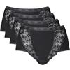 Sloggi Chic Maxi 4p, Slip Donna, Nero (Black), 44