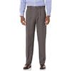 Amazon Essentials Pantaloni da Abito con Pinces con Vita Espandibile in Vita e Vestibilità Classica Uomo, Grigio Scuro, 35W / 29L