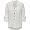 Only Onlyasmin Shirt L/S Wvn Noos T, Bianco, S Donna