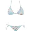 Emporio Armani Triangle And String Brazilian Floral Print Bikini Set, Set di Bikini Donna, Multicolore (Hibiscus Print-Mint), L