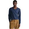 GANT Maglione Classico in Cotone con Scollo a V, Blu Jeans Scuro mélange., XL