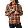 Amazon Essentials Camicia in flanella a maniche lunghe Uomo, Blu Ruggine Arancione Motivo Scozzese, S