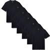 Amazon Essentials Uomo Scollo a V a maniche corte regular fit, Pacco da 6, Nero, M