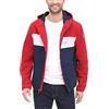 Tommy Hilfiger Giacca softshell da uomo con cappuccio, rosso/bianco/blu navy., Medium