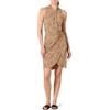 Amazon Essentials Donna Vestito Effetto Portafoglio con Collo Ritorto e Incrocio Smanicato