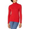 Amazon Essentials Maglione Dolcevita Leggero a Maniche Lunghe vestibilità Aderente Donna, Rosso Ciliegia, XS