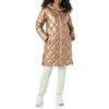 Amazon Essentials Piumino Invernale da Donna, Pesante, Trapuntato, Lunghezza al Ginocchio, Color Tortora Metallizzato, L