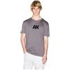 Armani Exchange Maglietta a Maniche Corte da Uomo con Logo Stampato Rotondo, Dark Gull Gray, S