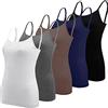 BQTQ 5 Pezzi Canottiera Donna Canotta Top Regolabile Spalline Canottiere per Donna e Ragazze