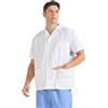 MISEMIYA - Camice da Laboratorio Unisex - Camice per Laboratorio di Chimica Uomo - Camice Medico Uomo Q8165 - Small, Bianco