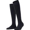 FALKE ClimaWool W Kh lana lyocell al ginocchio tinta unita 1 paio, Calzini lunghi Donna, Blu Dark Navy 6370, 37-38