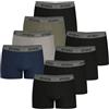 Athena - Set di 8 Boxer da Uomo Ecopack - Boxer in Cotone Elasticizzato Traspirante - Marchio Oeko-Tex Standard 100 - vestibilità ergonomica, Fodera Anteriore, Comfort e Mantenimento, Nero/Nero/Nero