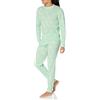 Amazon Essentials Set Pigiama in Maglia Uomo, Verde Menta Animali Della Foresta, 5XL Plus