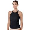 Lovable Canottiera in Cotone a Costine | Scollo all'Americana | Reggiseno Incorporato con Imbottitura Interna per Sostegno | Maglieria Donna, Nero, S