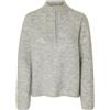 Selected Femme Half Slflulu LS Knit-Maglia a Mezza Zip Noos Donna