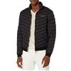 Armani Exchange Quilted Down Milano/New York Logo Zip-up Jacket, Cappotto Alternativo in Piuma,