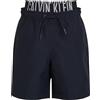Calvin Klein Bambino Pantaloncino da Bagno Medium Double con Fascia con Logo