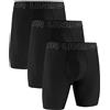 Under Armour Boxer da Uomo Performance Tech a Gamba Lunga, Cucitura Interna 22,9 cm, Comfort per Tutto Il Giorno, Nero Solido - Core 3 Pack, 4X-Large