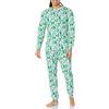 Amazon Essentials Pigiama da uomo lavorato a maglia, ecrù albero festivo, S