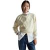 United Colors of Benetton Maglia G/C M/L 3MTZD10B6 Felpa con Cappuccio, Beige, L Donna