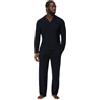 Amazon Essentials Uomo Set Pigiama in Cotone Modal, Camicia Abbottonata a Maniche Lunghe e Pantaloni