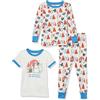 Amazon Essentials Disney | Marvel | Star Wars - Pigiama da ragazzo in cotone aderente, set da 3 pezzi Star Wars Mando Winter, 14-16