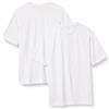 Amazon Essentials Serafino ad Asciugatura Rapida a Maniche Corte dalla vestibilità Standard Uomo, Pacco da 2, Bianco, L