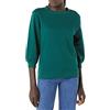 Amazon Essentials Felpa girocollo da donna in spugna francese, con maniche in pile, verde scuro, XL