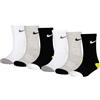 Nike 6Pk Smiley Crew Calzini per bambini Grey Heather 5/7 anni