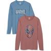Amazon Essentials Disney | Marvel | Star Wars T-Shirt a Maniche Lunghe Uomo, Pacco da 2