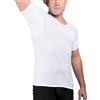 Ejis Maglietta da Uomo a Prova di Sudore, Collo a V, Argento antiodore, Cotone (M, White)